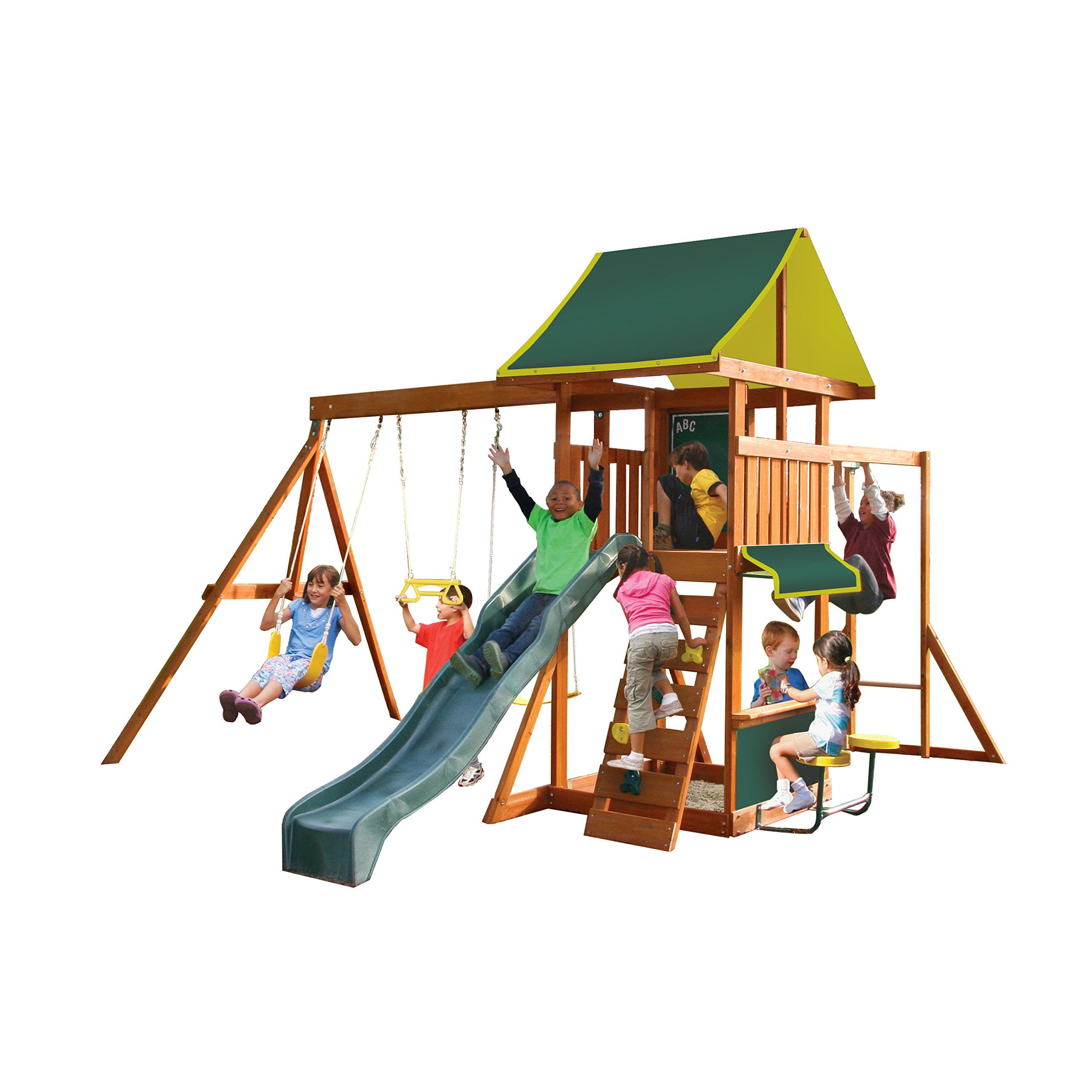Kid Kraft Brightside Wooden Swing Set / Playset